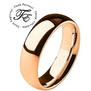 Men's Rose Gold Promise Ring - Guys Promise Ring Size 5 - 13